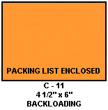 packing list