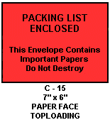 packing list